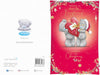 Bear Holding a Large Red Heart Shaped Present Amazing Boyfriend Christmas Card