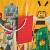 LEGO Mini Figure Icons Extra Large Gift Bag With Matching Gift Tag
