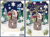 Bear Holding Mistletoe Gorgeous Girlfriend 3D Christmas Keepsake Card