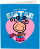 Girl with Handbag Design Sister Birthday Card