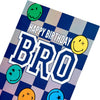 Checkerboard Smiley Faces Design Brother Birthday Card