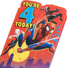 Marvel Spiderman Pop Up Design 4th Birthday Card