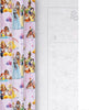 Disney Princesses & Pets Pink Design Pack of 3, 2M Each Wrapping Paper Roll Birthday, Christmas
