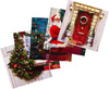 Red Door, Wreath, Santa Claus, Thomas Kinkade 30 Multipack 5 Designs Charity Christmas Cards