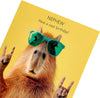 Capybara in Sunglasses Design Nephew Birthday Card