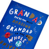 Planets and Lettering Design Grandad Birthday Card