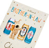 Boofle with Beer Can Brother In Law Birthday Card