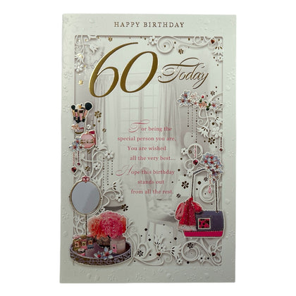 Elegant 60th Birthday Celebration Opacity Card