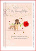 Dog With Rose Wife Valentine's Day Card