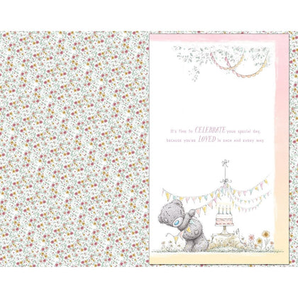 Bear Hanging Bunting Daughter Handmade Birthday Card