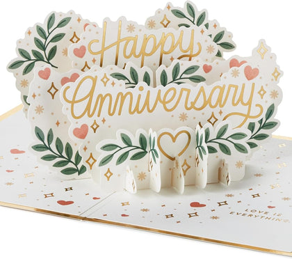 Gold Design 3D Pop Up Anniversary Card