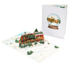 Vintage Steam Train in Snowy Scene 3D Pop Up Christmas Card