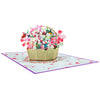 Blooming Elegance Tulip Basket Pop Up Card
