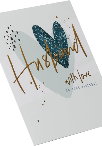 Hearts Design Husband Birthday Card