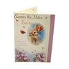 Across The Miles Cute Rabbit Floral Design Easter Card