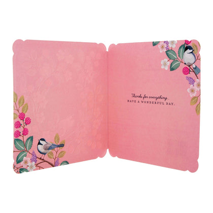 Raspberries Flower Border Design Mum Birthday Card