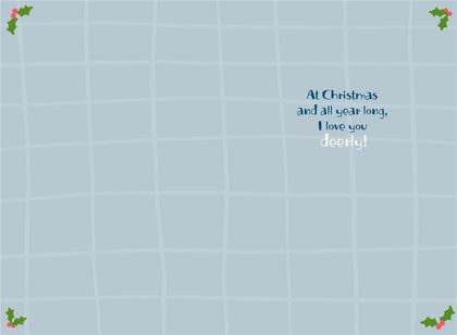 Blue and Dot Design Husband Christmas Card