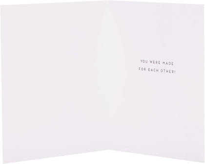 Heart Design Bride & Groom Engagement Congratulations Card