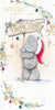 Bear With Wooden Sign Money Wallet Christmas Card
