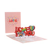 I LOVE YOU Rainbow and Hot Air Balloon 3D Pop Up Greeting Card