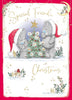 Bears And Xmas Tree With Star Special Friend Christmas Card