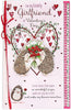 Hedgehogs With Roses Girlfriend Luxury Handmade Valentine's Day Card