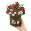 Christmas Poinsettia Bouquet Holiday Pop Up Card
