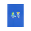 Bicycle with Flower Baskets 3D Pop Up Greeting Card