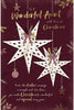 Hanging Paper Stars Aunt Christmas Card