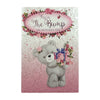 From The Bump Teddy Holding Flowers Design Mother's Day Card