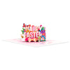 Colorful Ink Stripes Happy Easter 3D Pop Up Card