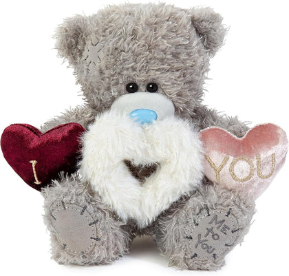 Me to You Tatty Teddy Plush Bear Holding Three Embroidered Hearts Official Collection