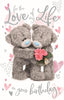 Bears with Roses For The Love Of My Life 3D Birthday Card