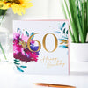 60th Birthday Card Pastel Florals