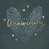 Heart Design Contemporary Luxury Foiled Anniversary Card