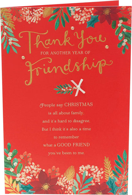 Thank You Friend Christmas Card