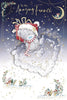 Bear Standing in Heart Of Snow Fiancé Luxury Handmade Christmas Card