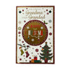 For a Special Grandma and Grandad Gold Frame Design Christmas Card
