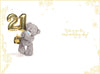 Bear With Balloons 3D Photo Finish Keepsake 21st Birthday Card