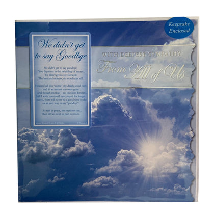 Sympathy Card With Keepsake From All Of Us
