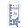 For a Special Grandson Star Design Sentimental Handcrafted Ceramic Plaque