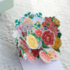 Half‑Masked Floral Bloom 3D Pop Up Greeting Card