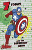 Disney Marvel Captain America Design 7th Kids Birthday Card For Him