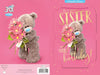 Bear With Flowers 3D Photo Finish Keepsake Special Sister Birthday Card