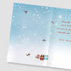 Artistic Robins Decorating The Tree Design To Your Family Christmas Card