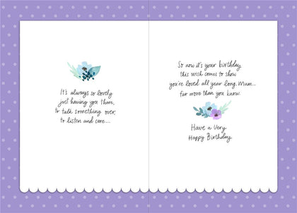 Willow Bouquet Mum Birthday Card