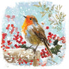 Pack of 8 Festive Robin Red Breast NSPCC Charity Christmas Cards
