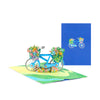 Bicycle with Flower Baskets 3D Pop Up Greeting Card