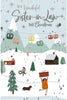 Lady With Large Gift Sister in Law Christmas Card