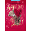 Bear Holding Paper Heart Wonderful Boyfriend Luxury 3D Birthday Card